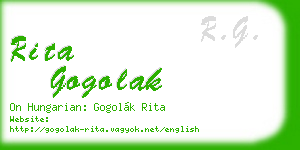 rita gogolak business card